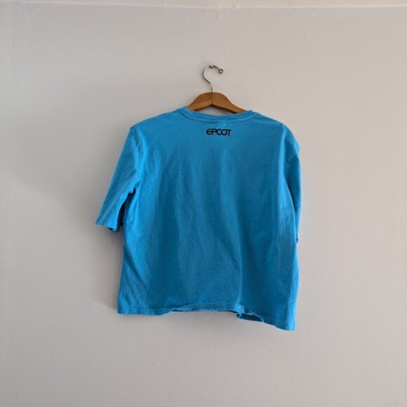 Disney Epcot Center Blue Crop Top Size M - Picture 4 of 8